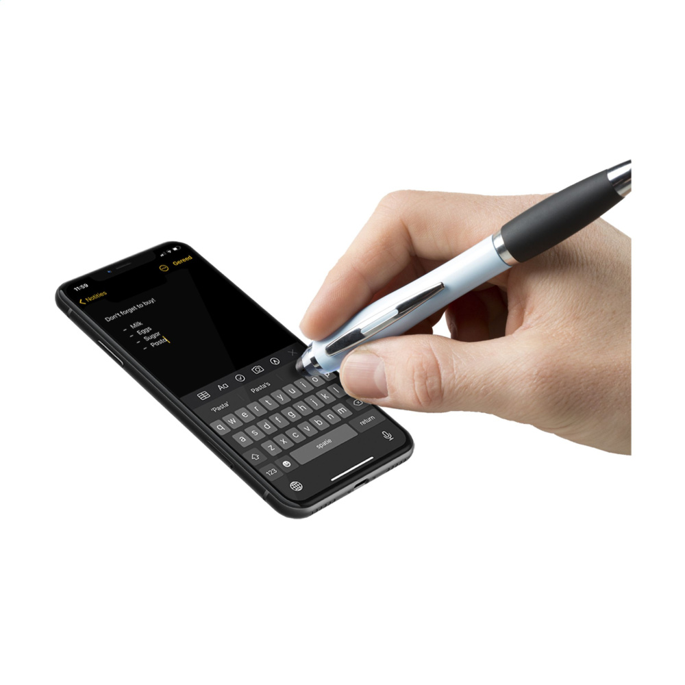 Logo trade promotional gifts image of: Athos Colour Touch stylus pen